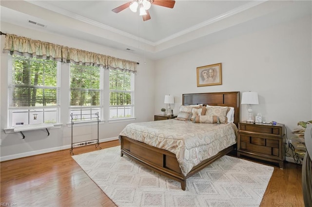 2972 Elegance Ln, Virginia Beach, VA 23456 - bedroom featuring wood finished floors, ornamental molding, baseboards, and a ceiling fan