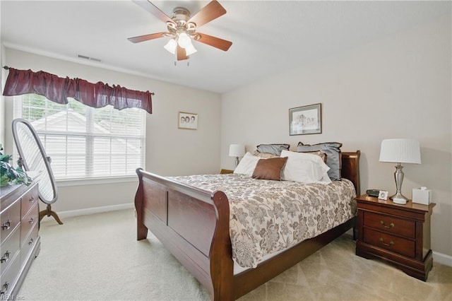 2972 Elegance Ln, Virginia Beach, VA 23456 - bedroom featuring light colored carpet, baseboards, and ceiling fan