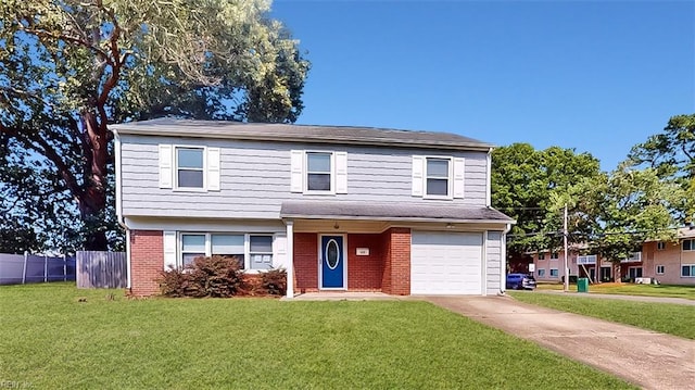400 Ticonderoga Rd, Virginia Beach, VA 23462 - view of front of home featuring driveway, brick siding, and an attached garage