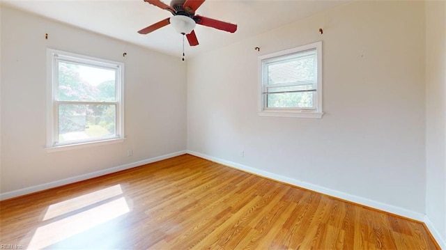 400 Ticonderoga Rd, Virginia Beach, VA 23462 - spare room featuring light wood finished floors and ceiling fan
