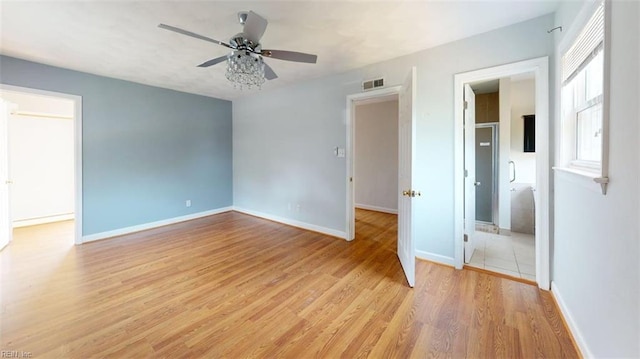 400 Ticonderoga Rd, Virginia Beach, VA 23462 - spare room with light wood-type flooring and a ceiling fan