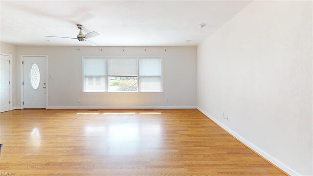 400 Ticonderoga Rd, Virginia Beach, VA 23462 - foyer with plenty of natural light, ceiling fan, and light wood-type flooring