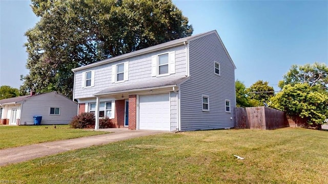 400 Ticonderoga Rd, Virginia Beach, VA 23462 - view of front of home with an attached garage, brick siding, and driveway