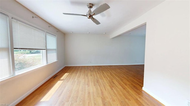 400 Ticonderoga Rd, Virginia Beach, VA 23462 - unfurnished room with light wood-style floors and ceiling fan