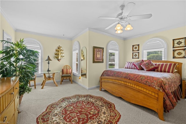 1604 Tether Keep, Virginia Beach, VA 23454 - bedroom with carpet floors, ornamental molding, and ceiling fan