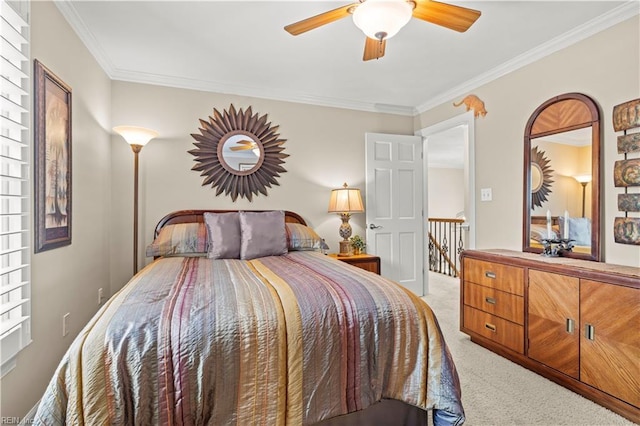 1604 Tether Keep, Virginia Beach, VA 23454 - bedroom with light carpet, crown molding, and a ceiling fan