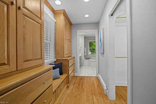 1405 Gravatt Ln, Virginia Beach, VA 23454 - corridor featuring recessed lighting and light wood-style flooring