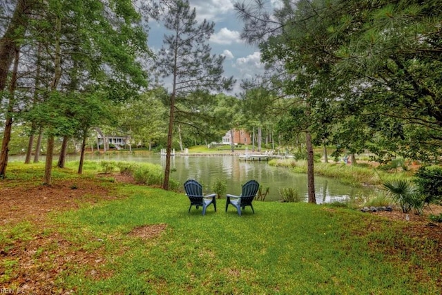 1405 Gravatt Ln, Virginia Beach, VA 23454 - view of green lawn featuring a water view