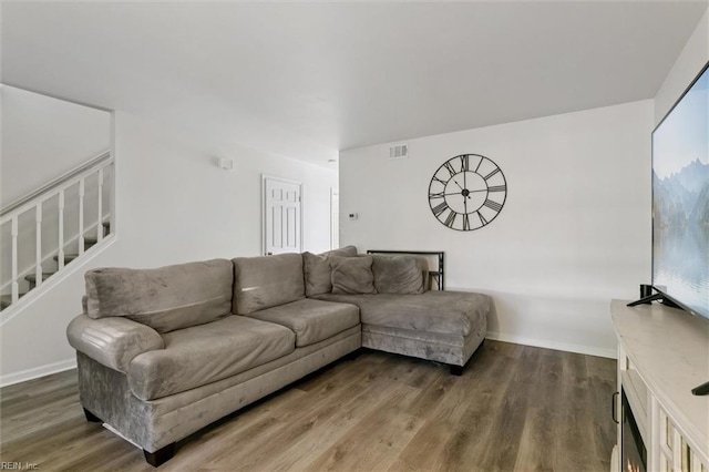 385 Susan Constant Dr, Newport News, VA 23608 - living room with wood finished floors and stairs