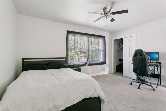 385 Susan Constant Dr, Newport News, VA 23608 - bedroom featuring carpet flooring, a closet, and ceiling fan