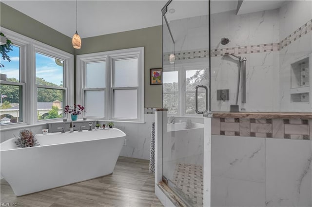 1832 Tree Line Rd, Virginia Beach, VA 23454 - full bath featuring a marble finish shower and a freestanding tub