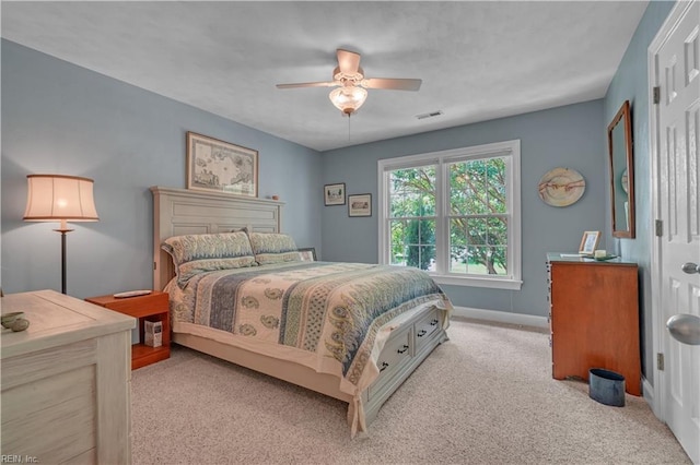 1832 Tree Line Rd, Virginia Beach, VA 23454 - bedroom with light colored carpet and a ceiling fan
