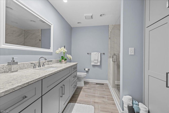 1309 Taft Rd, Chesapeake, VA 23322 - full bath with vanity, a stall shower, and recessed lighting
