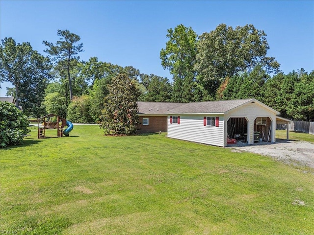 1309 Taft Rd, Chesapeake, VA 23322 - view of green lawn with a playground