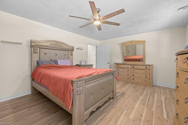 1309 Taft Rd, Chesapeake, VA 23322 - bedroom with light wood-type flooring and ceiling fan