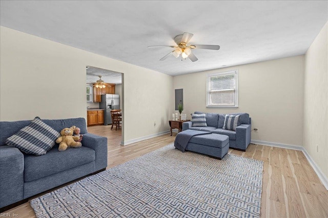 1309 Taft Rd, Chesapeake, VA 23322 - living area featuring ceiling fan and light wood-style flooring
