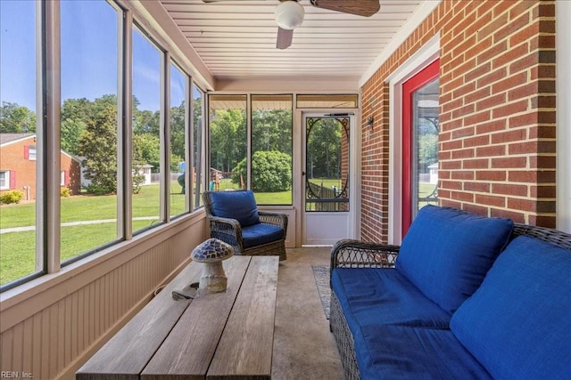 1309 Taft Rd, Chesapeake, VA 23322 - sunroom with a ceiling fan