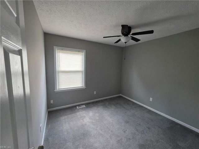 11 Lake Walk Xing, Hampton, VA 23666 - unfurnished room with a ceiling fan, carpet floors, a textured ceiling, and baseboards