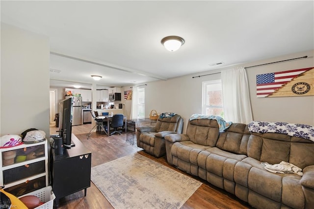 313 Saint James Ave, Suffolk, VA 23434 - living area with wood finished floors