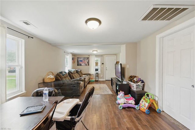313 Saint James Ave, Suffolk, VA 23434 - dining area featuring wood finished floors and plenty of natural light