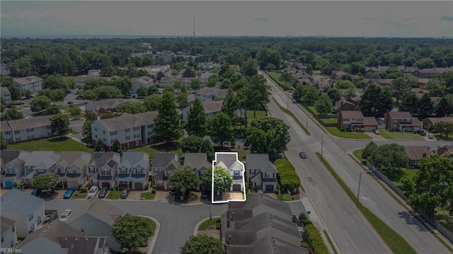 4 Angelia Way, Hampton, VA 23663 - aerial view of residential area featuring property parcel outlined