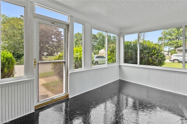 1309 Wickham Ave, Newport News, VA 23607 - unfurnished sunroom featuring marble finish flooring