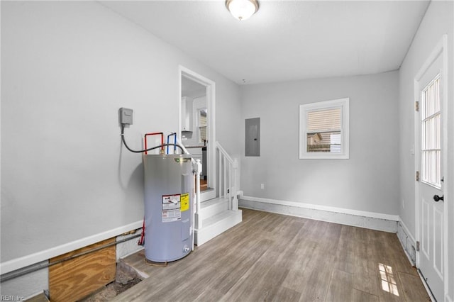 4825 Robin Hood Rd, Norfolk, VA 23513 - utility room featuring electric panel and water heater