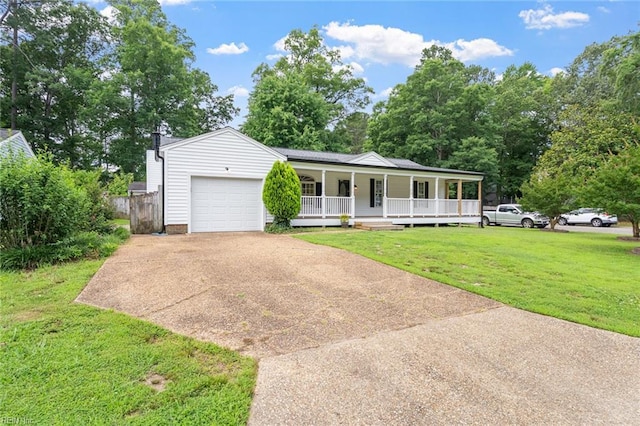 318 Hearthstone Way, Newport News, VA 23608 - view of front of house featuring covered porch, concrete driveway, and a garage
