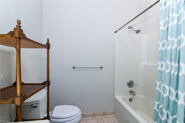 5227 Lake Shores Rd, Virginia Beach, VA 23455 - full bathroom with shower / bath combo with shower curtain and tile patterned flooring