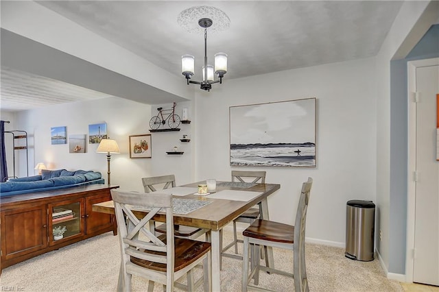 1118 Glengarry Way, Virginia Beach, VA 23451 - dining area featuring light colored carpet and a chandelier