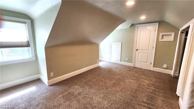 1051 S Lexan Cres, Norfolk, VA 23508 - additional living space featuring vaulted ceiling and carpet floors