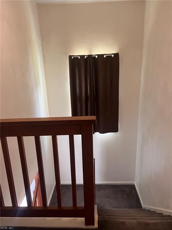 222 Greenfield Cres, Suffolk, VA 23434 - staircase featuring carpet and baseboards