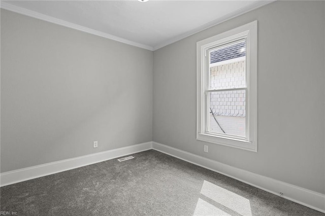2724 Kimball Ter, Norfolk, VA 23504 - empty room featuring dark carpet and ornamental molding