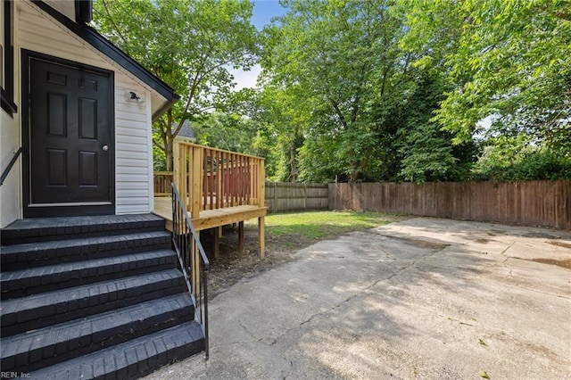 2724 Kimball Ter, Norfolk, VA 23504 - fenced backyard featuring a patio area and a wooden deck