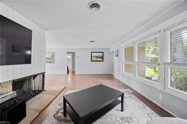 2 Sir Francis Wyatt Pl, Newport News, VA 23606 - living room featuring wood finished floors and a fireplace