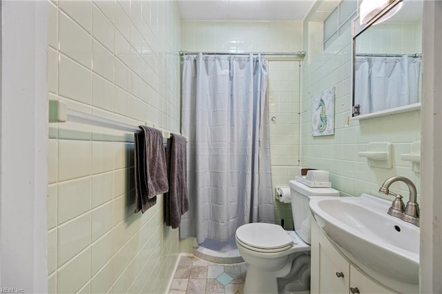 2 Sir Francis Wyatt Pl, Newport News, VA 23606 - full bathroom with tile walls, vanity, and a shower with shower curtain