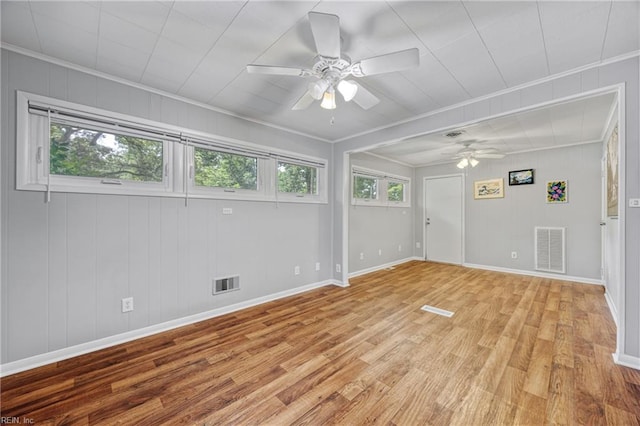 2 Sir Francis Wyatt Pl, Newport News, VA 23606 - unfurnished room featuring ceiling fan, light wood-style flooring, and crown molding