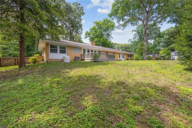 2 Sir Francis Wyatt Pl, Newport News, VA 23606 - back of house with a chimney and brick siding