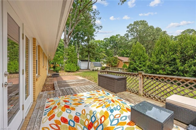 2 Sir Francis Wyatt Pl, Newport News, VA 23606 - deck with view of wooded area