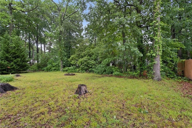 155 Wilderness Rd, Hampton, VA 23669 - view of yard with a fire pit