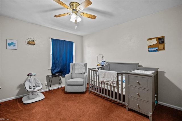 1236 Ginger Crst, Virginia Beach, VA 23453 - bedroom with a nursery area, carpet floors, and a ceiling fan