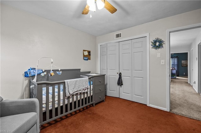 1236 Ginger Crst, Virginia Beach, VA 23453 - carpeted bedroom featuring a closet and ceiling fan