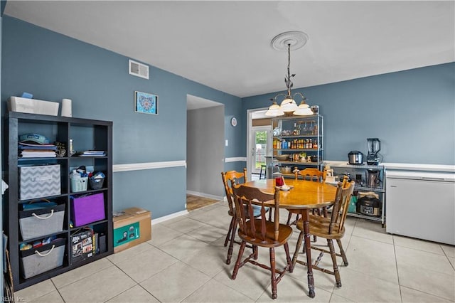 1236 Ginger Crst, Virginia Beach, VA 23453 - dining space featuring light tile patterned flooring and a chandelier
