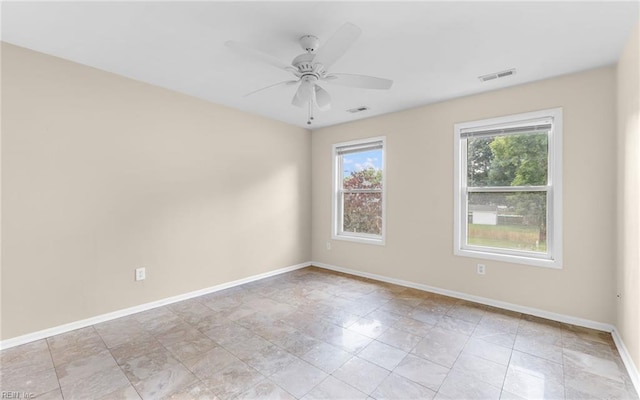 1304 Glen Burnie Ct, Virginia Beach, VA 23454 - empty room featuring baseboards and ceiling fan