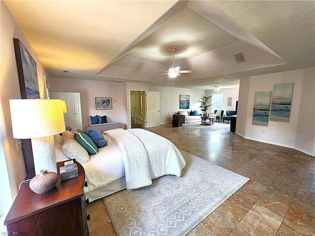 1304 Glen Burnie Ct, Virginia Beach, VA 23454 - bedroom featuring stone tile floors and a tray ceiling