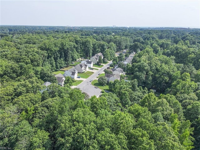 418 Rolling Hills Dr, Williamsburg, VA 23185 - aerial overview of property's location with a heavily wooded area