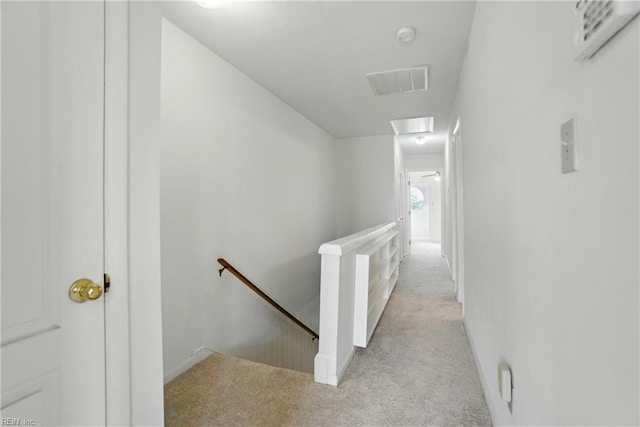 1039 Little Bay Ave, Norfolk, VA 23503 - corridor with an upstairs landing and light carpet
