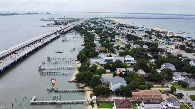 1039 Little Bay Ave, Norfolk, VA 23503 - aerial view of property's location featuring a nearby body of water and a notable bridge