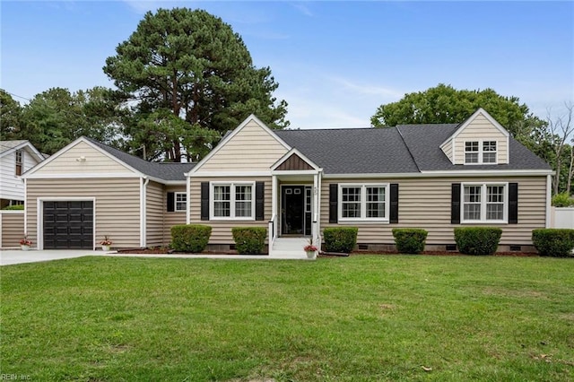55 Brogden Ln, Hampton, VA 23666 - view of front of house with a garage, a front yard, crawl space, and driveway