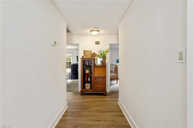 55 Brogden Ln, Hampton, VA 23666 - corridor with baseboards and wood finished floors